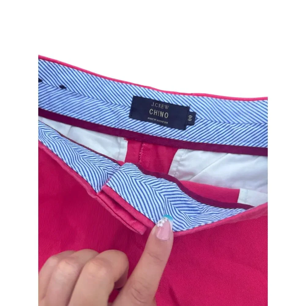 J.Crew Pink Chino Shorts 100% Cotton Size 00
